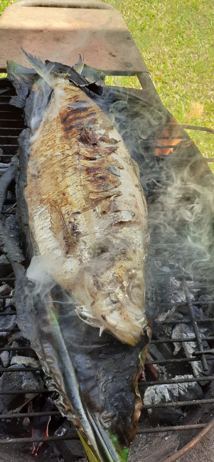 Photo : Couac en attiéké à la sardine de Guyane grillée