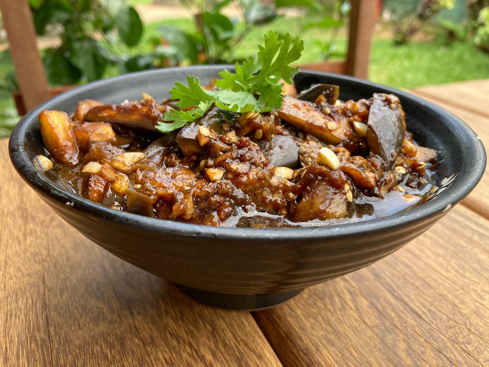 Aubergine vapeur au gingembre
