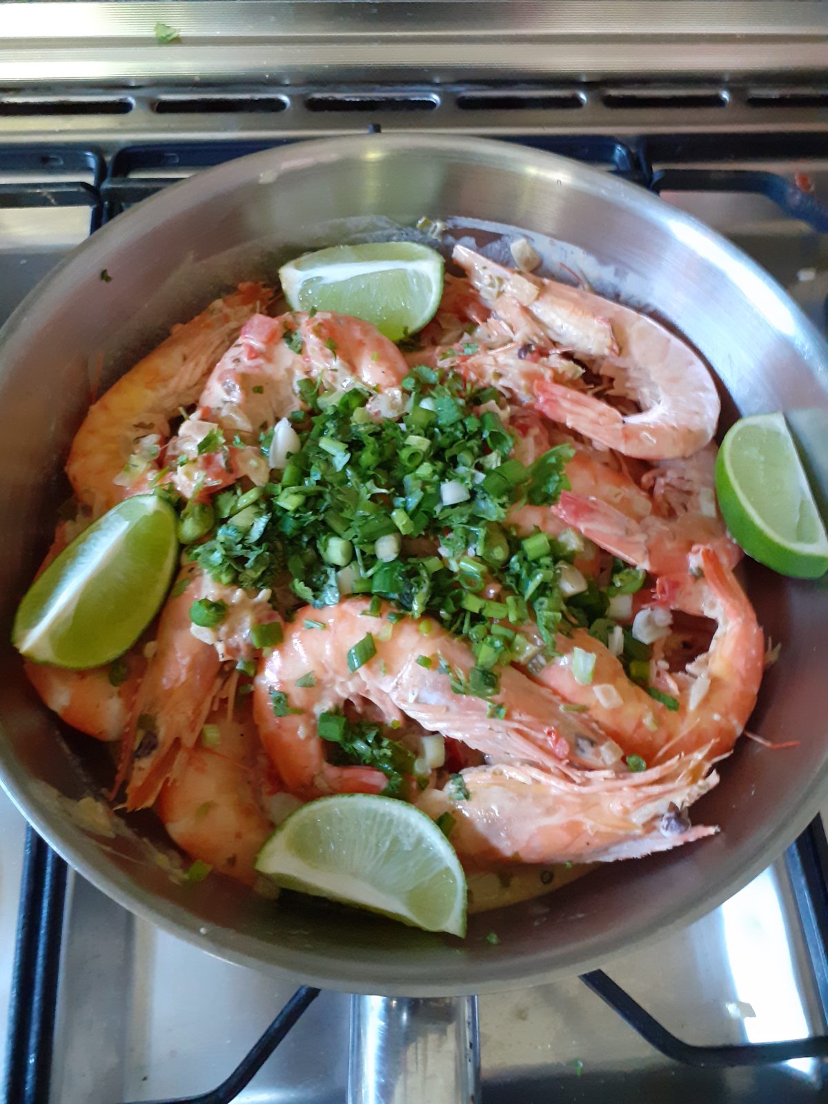 Crevettes sauvages sauce crème inspiration "Oasis"