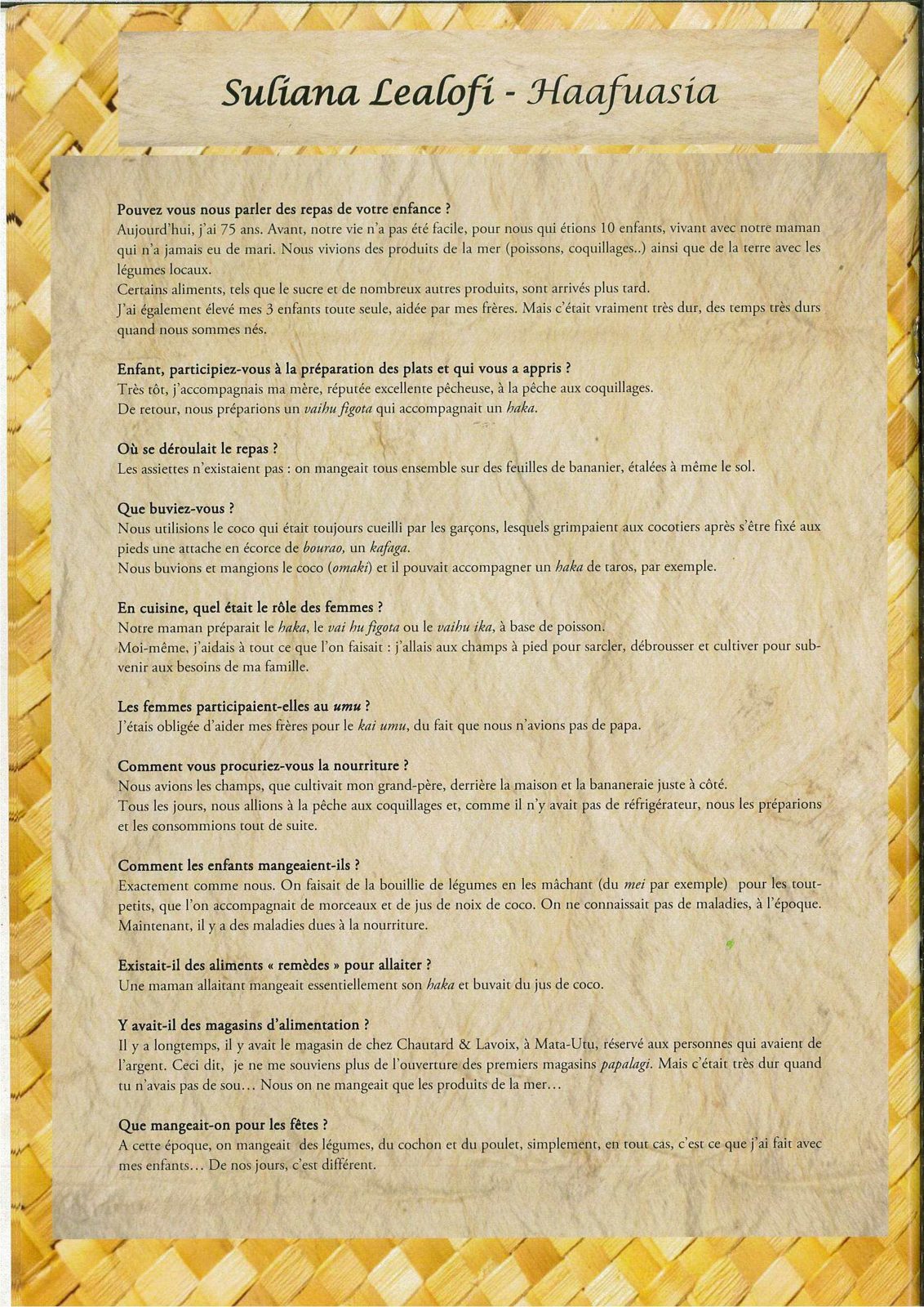 Photo : Saveurs de Wallis